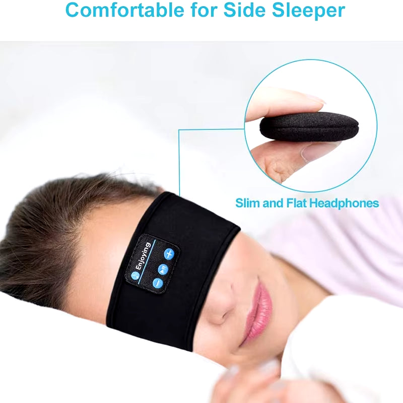 Bluetooth Sleep Headphones Eye Mask - Comfortable Wireless Music Earphones for Restful Nights