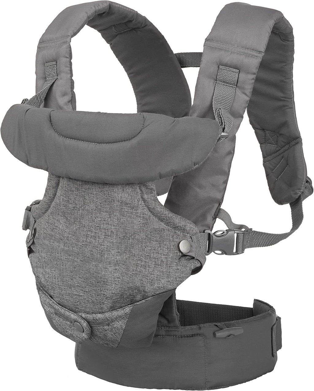 Flip Advanced 4-in-1 Ergonomic Baby Carrier - Versatile Convertible Front & Back Carrier for Newborns to Toddlers (3.6-14.5 kg) in Stylish Grey