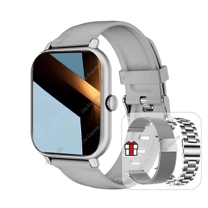 2026 Bluetooth Smartwatch with 2.01-Inch Color Screen for Android and iOS - Fitness Tracker and Call Answering for Men and Women