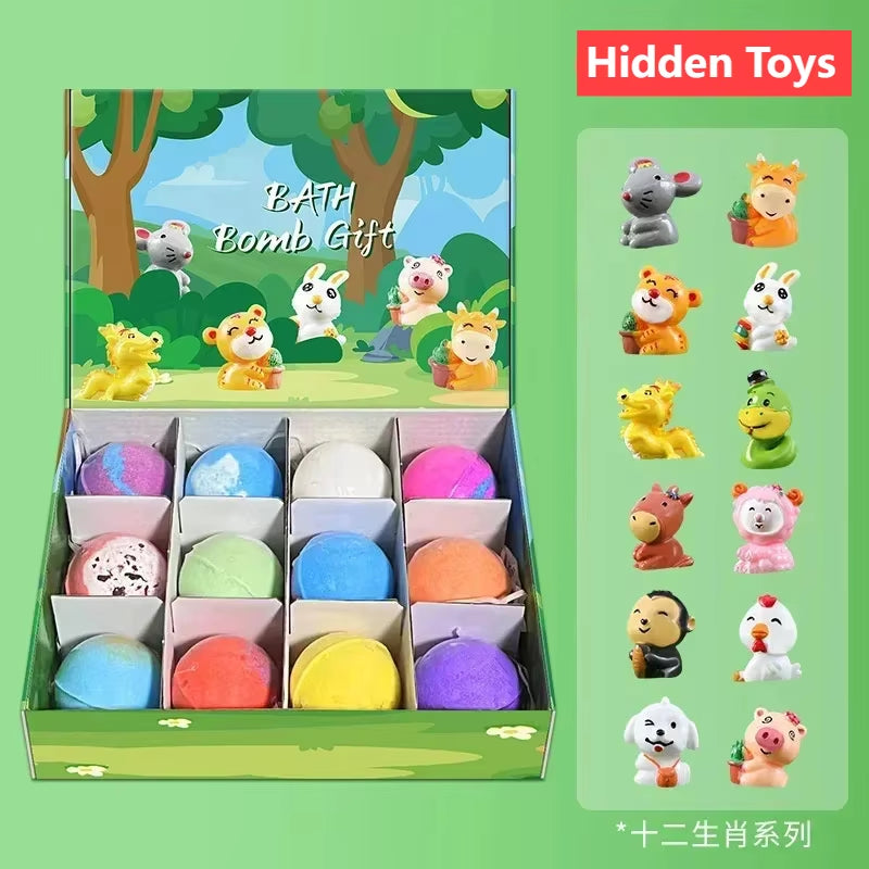 Dive into Fun with 12Pcs Ocean-Themed Bath Balls – Discover Hidden Toys and Enjoy Scented Relaxation!