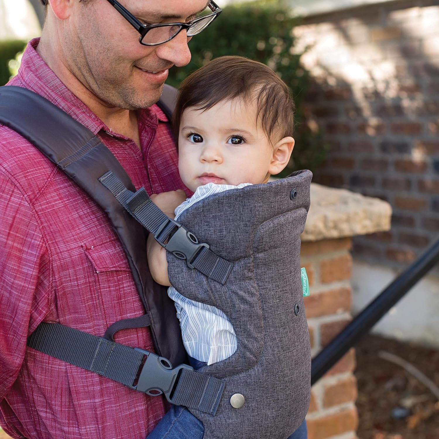Flip Advanced 4-in-1 Ergonomic Baby Carrier - Versatile Convertible Front & Back Carrier for Newborns to Toddlers (3.6-14.5 kg) in Stylish Grey
