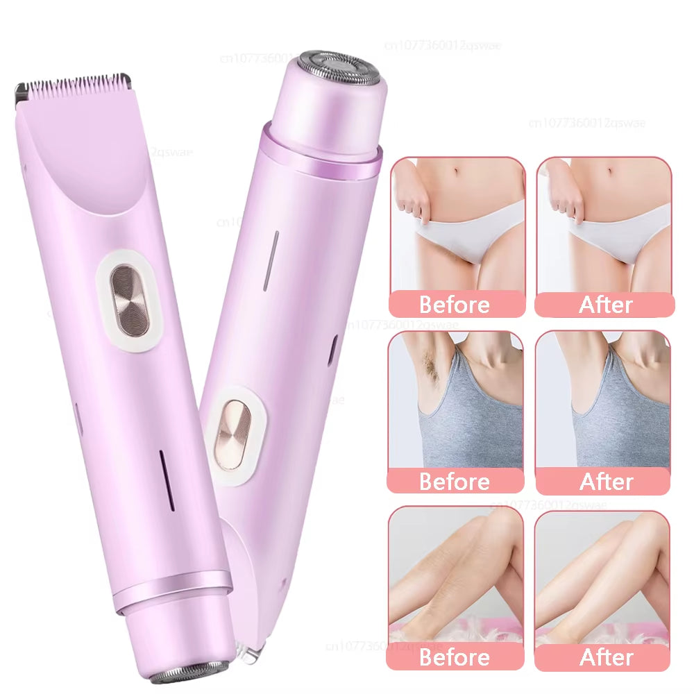 Effortless Hair Removal for Women - Rechargeable Electric Razor for Smooth Skin on Face, Legs, and Bikini Area