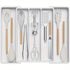 Expandable & Adjustable Large Plastic Kitchen Utensil Organizer - Cutlery Holder & Tool Divider，Kitchen Utensil Organizer