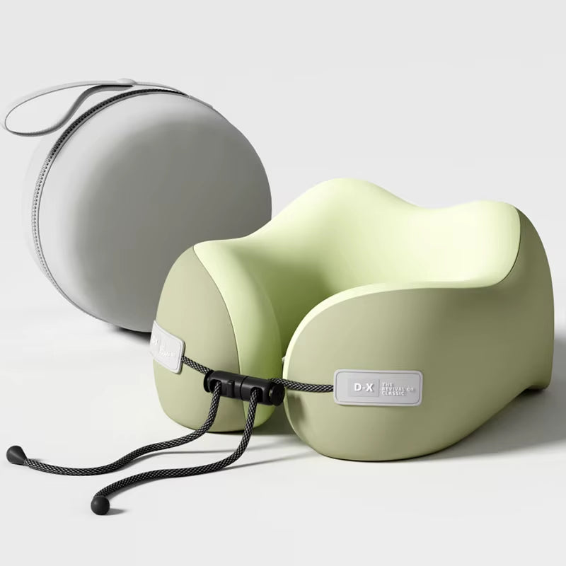 U-Shaped Memory Foam Neck Pillow for Travel and Sleep - Massage Support for Cervical Health and Comfort