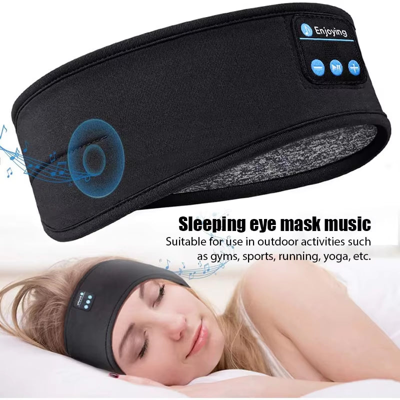 Bluetooth Sleep Headphones Eye Mask - Comfortable Wireless Music Earphones for Restful Nights