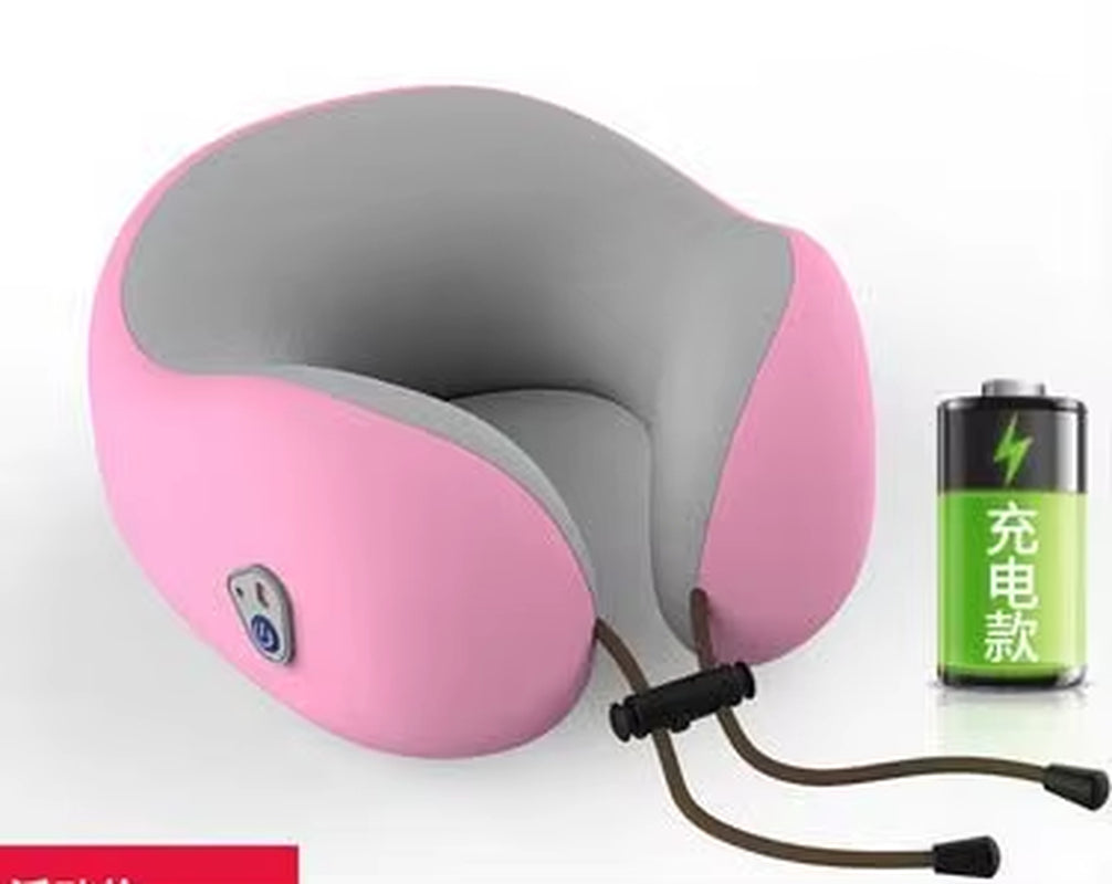 Cervical Osteochondrosis Electric U-Shaped Neck Pillow for Travel and Aircraft Use