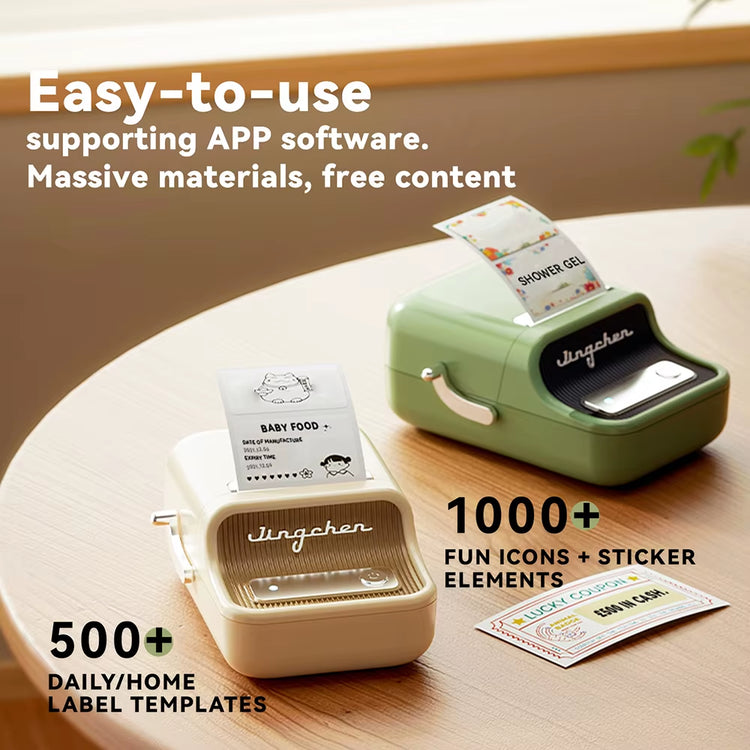 B21 Portable Thermal Printer - Wireless 1500mAh Bluetooth Sticker Maker for Clothing and Jewelry Labels