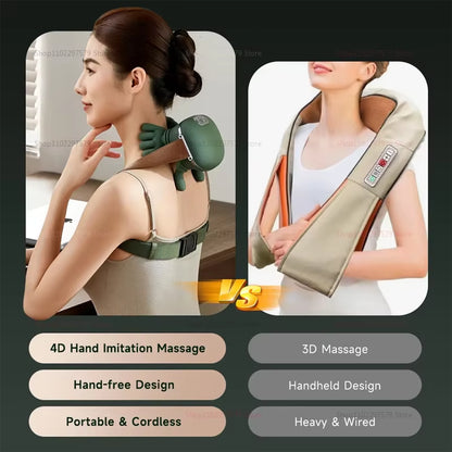 Hot Selling Biomimetic Massager, Electric 4D Kneading and Massage, Relaxing Pain and Muscle Recovery for Home Use