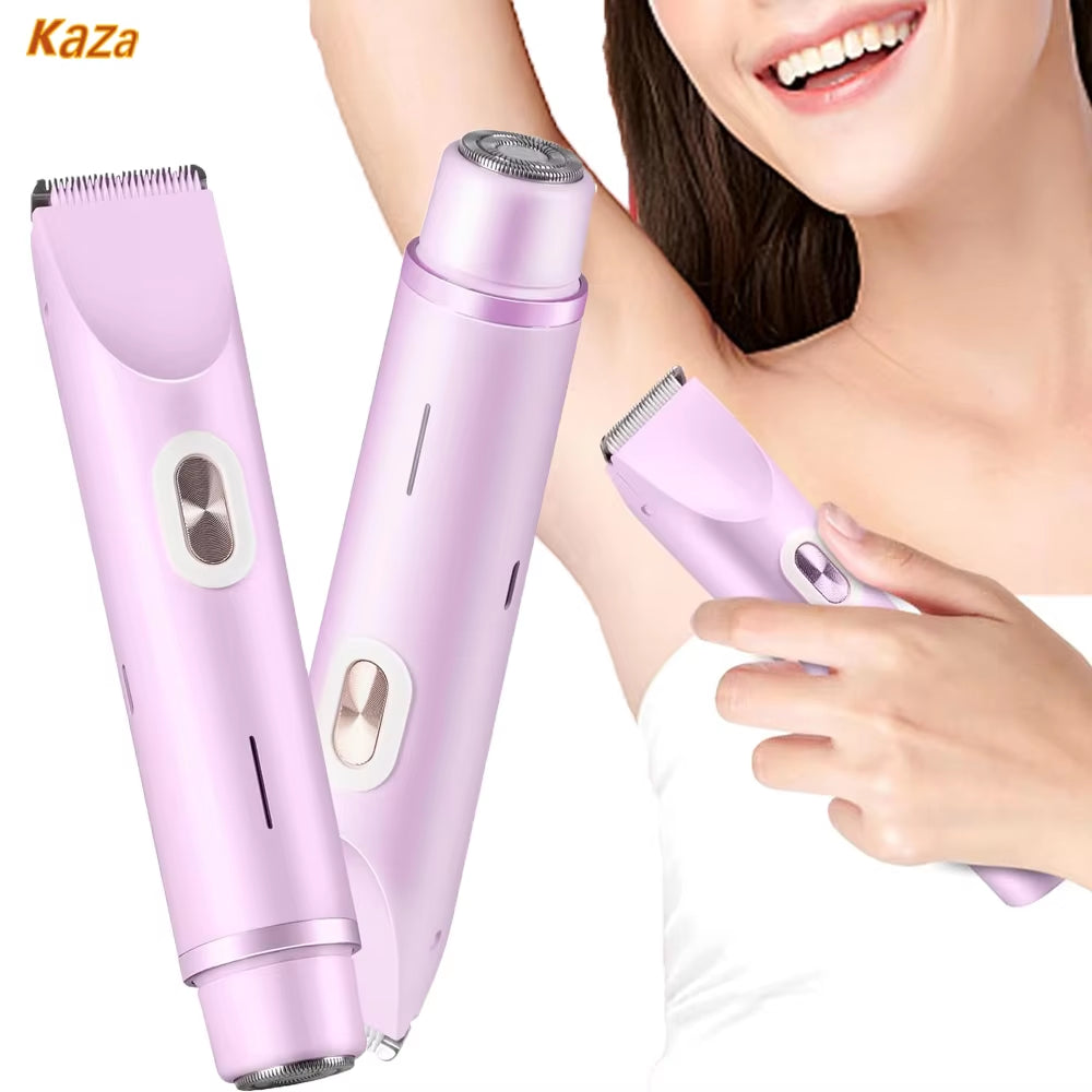 Effortless Hair Removal for Women - Rechargeable Electric Razor for Smooth Skin on Face, Legs, and Bikini Area