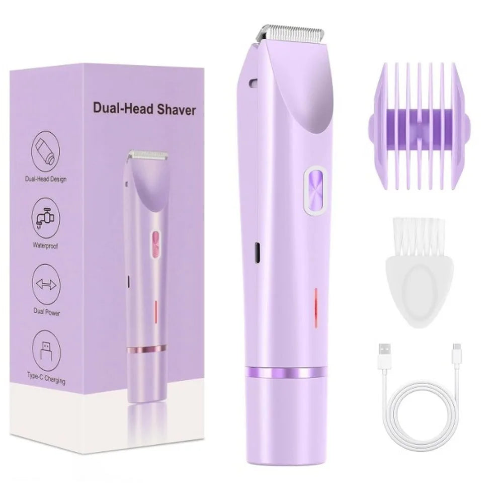 Effortless Hair Removal for Women - Rechargeable Electric Razor for Smooth Skin on Face, Legs, and Bikini Area