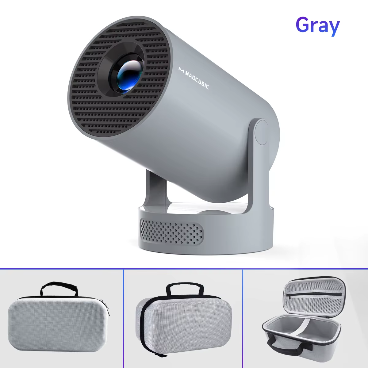 8K HY300 Pro Projector with Integrated 5W Speaker, 1280x720P Resolution, Android 14, 8000 Lumens Brightness, WiFi 6, Bluetooth 5.4, Portable Outdoor Design