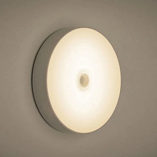 USB Rechargeable LED Night Light Motion Sensor Magnetic Wireless Lamp, Warm White No Flicker for Closet Bed Cabinet
