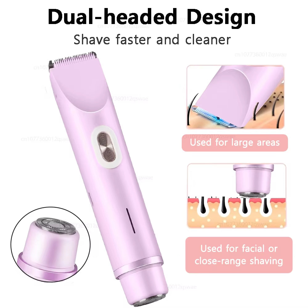 Effortless Hair Removal for Women - Rechargeable Electric Razor for Smooth Skin on Face, Legs, and Bikini Area