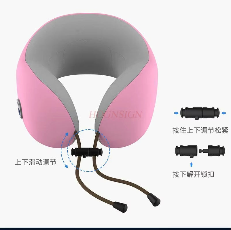 Cervical Osteochondrosis Electric U-Shaped Neck Pillow for Travel and Aircraft Use