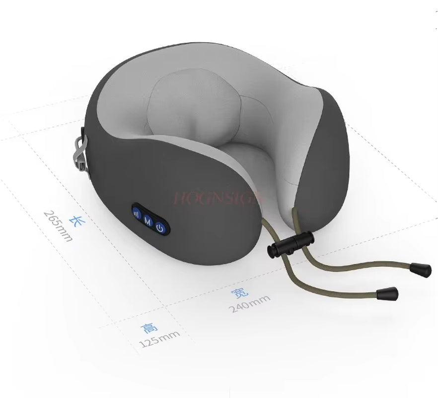 Cervical Osteochondrosis Electric U-Shaped Neck Pillow for Travel and Aircraft Use