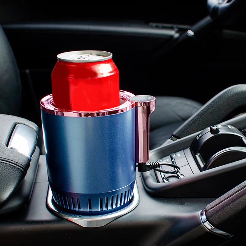 Ultimate Portable Car Beverage Warmer & Cooler – Mini Refrigerator for Drinks & Coffee On-the-Go!