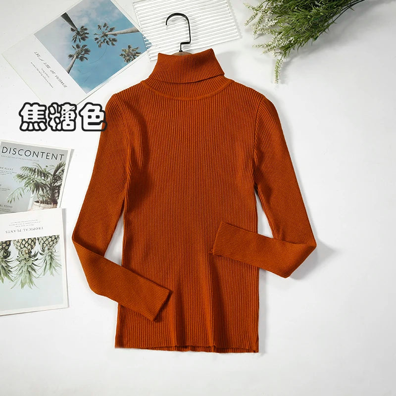 Elevate Your Autumn Wardrobe with Our Stylish Turtleneck Pullover Sweater for Women