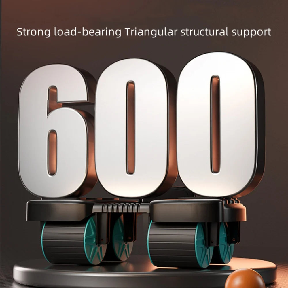 Revolutionary Abdominal Wheel Exerciser with Six-Wheel Stability and Automatic Rebound for Ultimate Core Strength Training