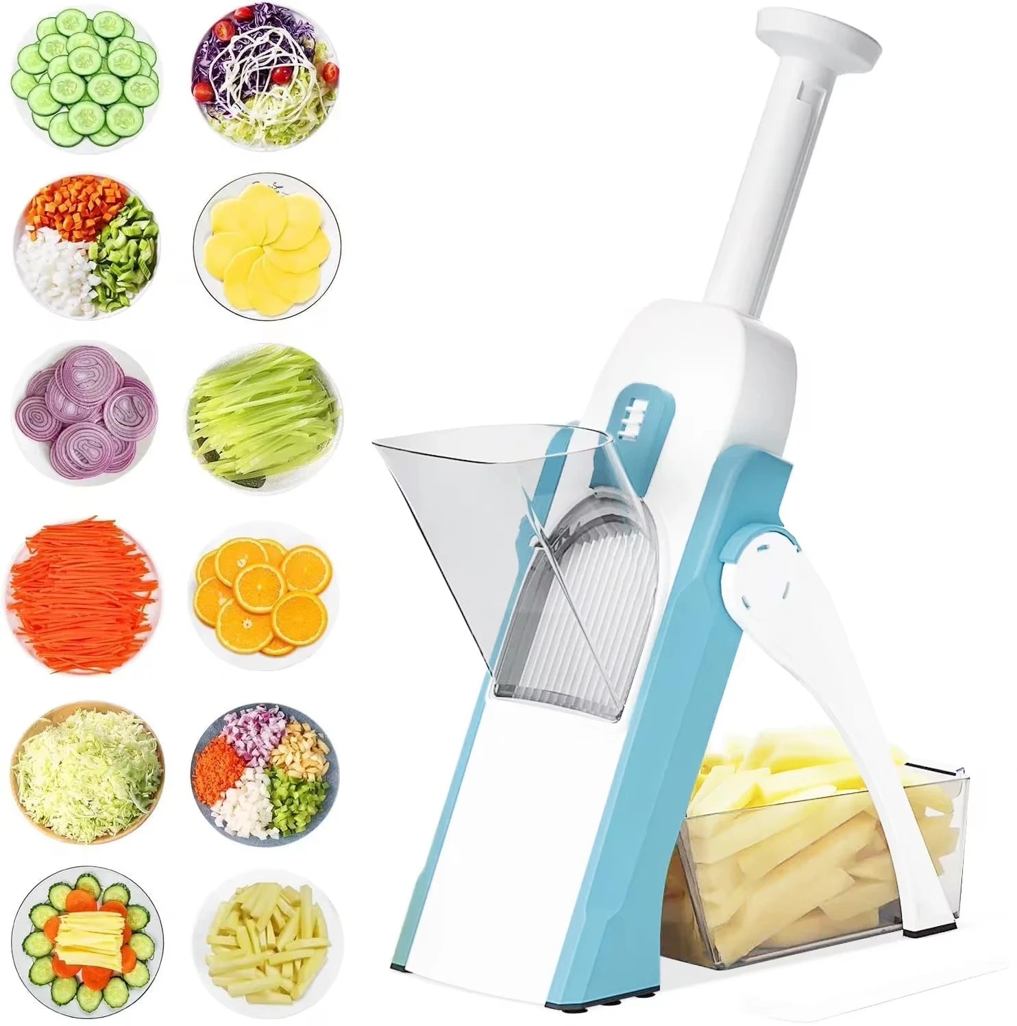 Revolutionize Your Cooking with the 5-in-1 Multifunctional Vegetable Cutter - Effortlessly Grate, Slice, and Dice!