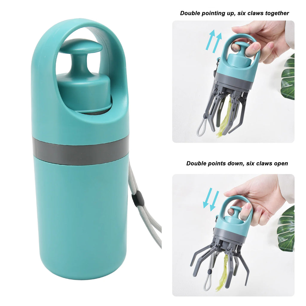Zero Contact Dog Waste Picker - Lightweight Portable Poop Scooper with Bag Dispenser for Hassle-Free Outdoor Walks