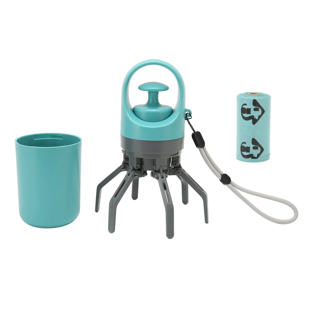 Zero Contact Dog Waste Picker - Lightweight Portable Poop Scooper with Bag Dispenser for Hassle-Free Outdoor Walks
