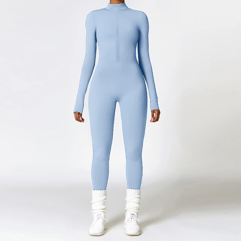 Cozy Up in Style: Winter Plush Fleece Yoga Jumpsuit for Women - Perfect for Fitness & Leisure!