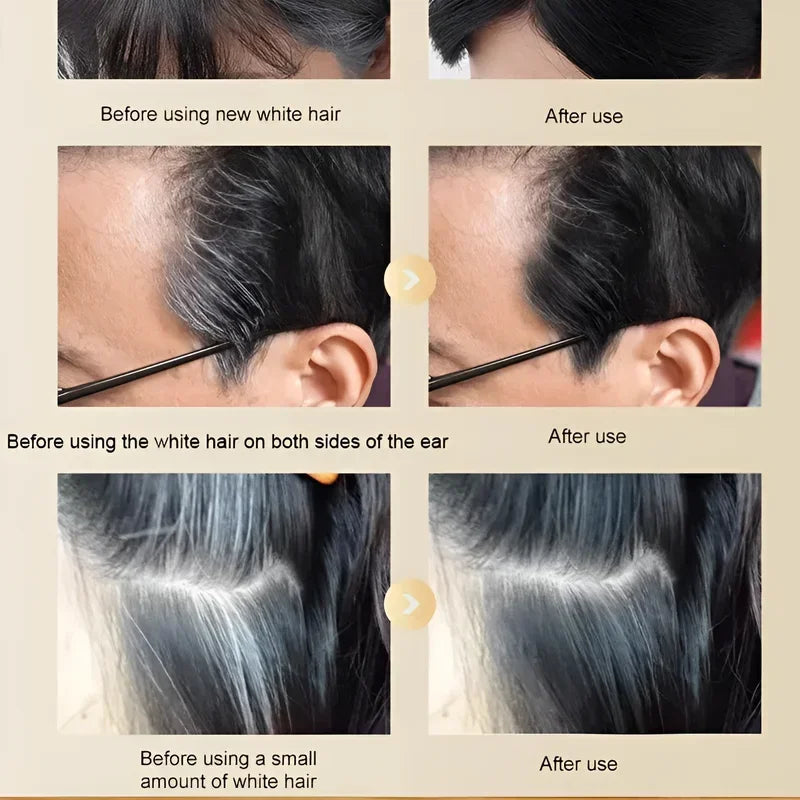 Instant Black Cover Waterproof Hair Dye Stick - Effortless Gray Hair Concealer for a Flawless Hairline