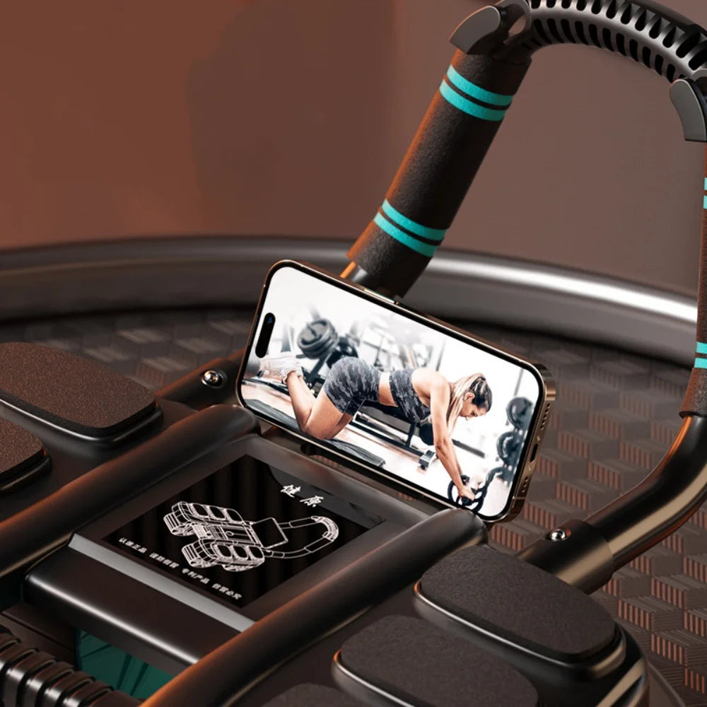 Revolutionary Abdominal Wheel Exerciser with Six-Wheel Stability and Automatic Rebound for Ultimate Core Strength Training