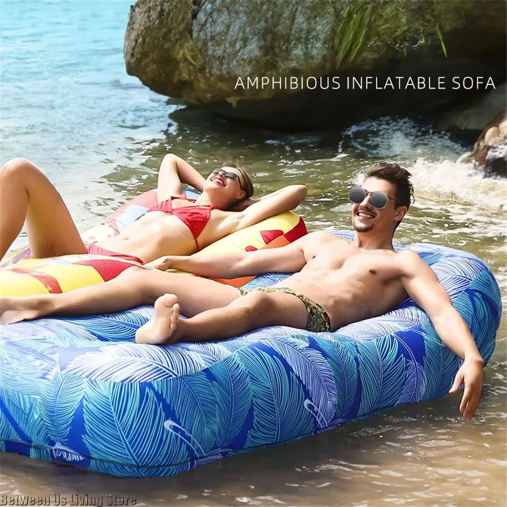 Ultimate Inflatable Outdoor Sofa and Folding Chair - Your Go-To Bean Bag for Relaxation by the Pool, Beach, and Campsite