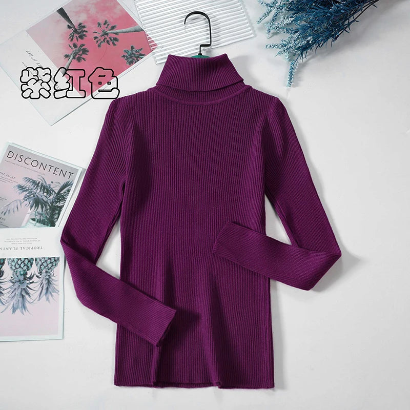 Elevate Your Autumn Wardrobe with Our Stylish Turtleneck Pullover Sweater for Women