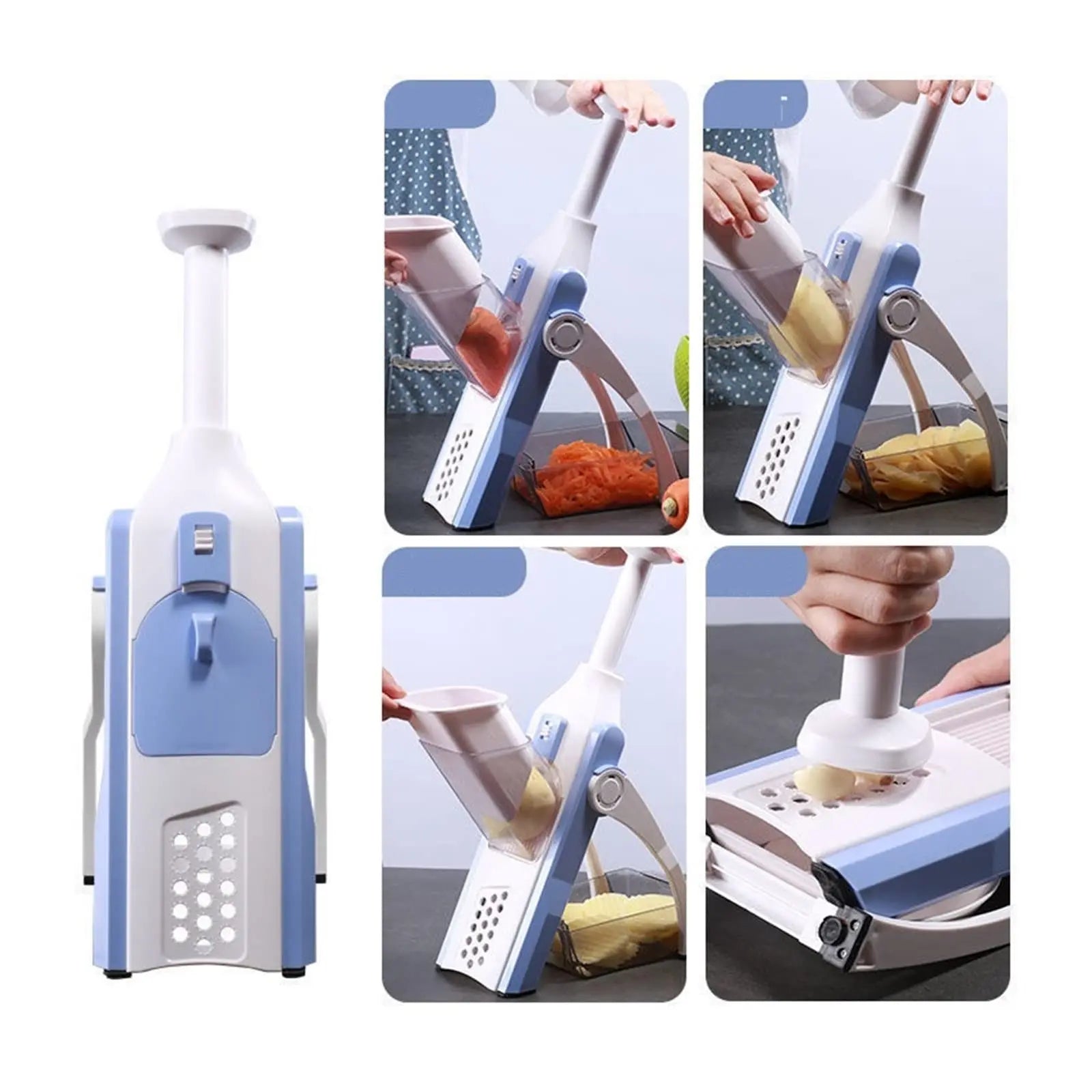 Revolutionize Your Cooking with the 5-in-1 Multifunctional Vegetable Cutter - Effortlessly Grate, Slice, and Dice!