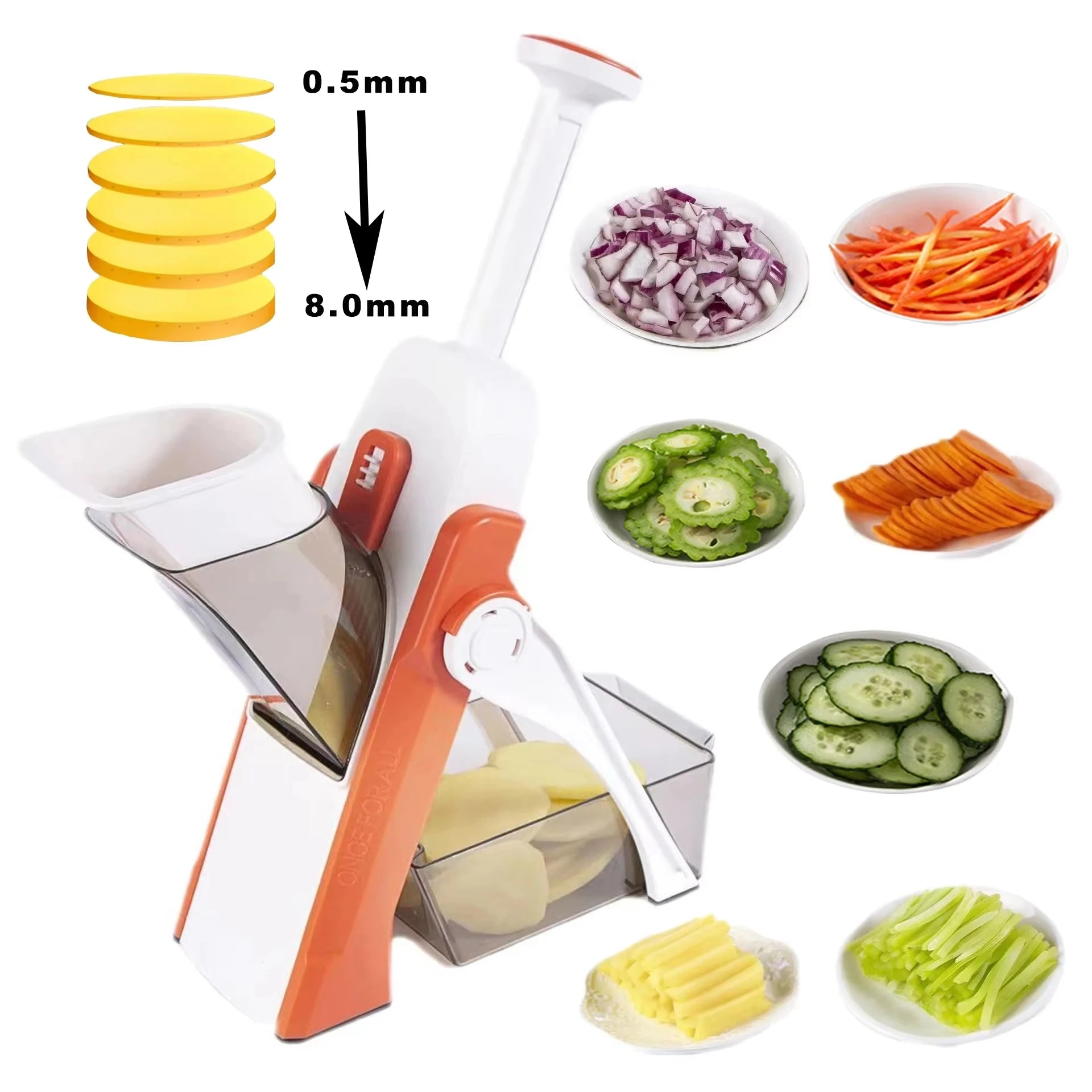 Revolutionize Your Cooking with the 5-in-1 Multifunctional Vegetable Cutter - Effortlessly Grate, Slice, and Dice!