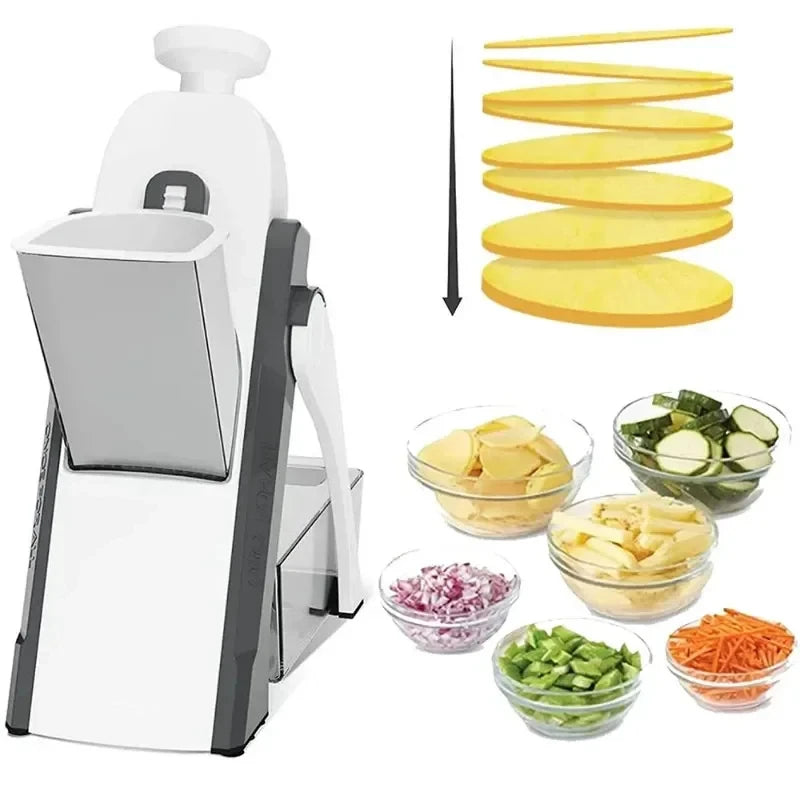 Revolutionize Your Cooking with the 5-in-1 Multifunctional Vegetable Cutter - Effortlessly Grate, Slice, and Dice!