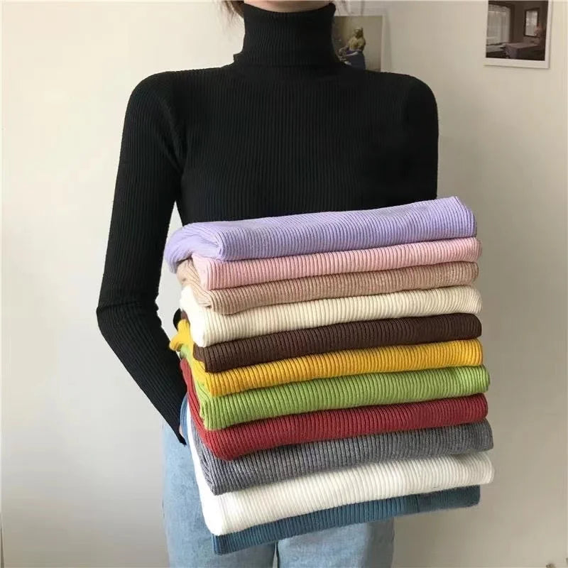 Elevate Your Autumn Wardrobe with Our Stylish Turtleneck Pullover Sweater for Women