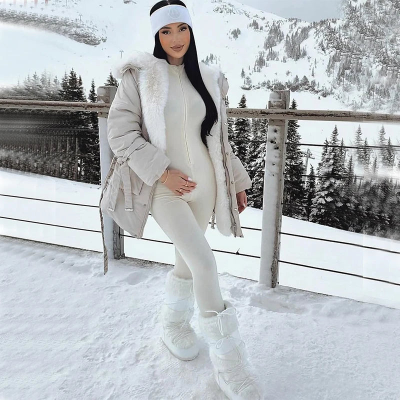 Cozy Up in Style: Winter Plush Fleece Yoga Jumpsuit for Women - Perfect for Fitness & Leisure!