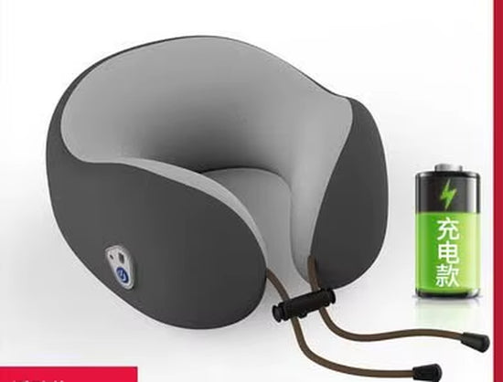Cervical Osteochondrosis Electric U-Shaped Neck Pillow for Travel and Aircraft Use