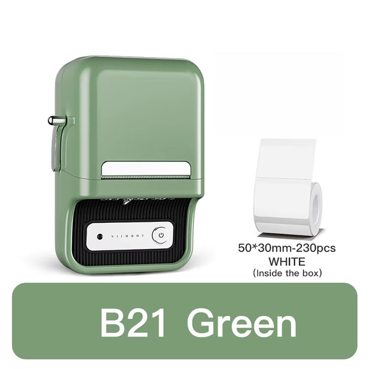 B21 Portable Thermal Printer - Wireless 1500mAh Bluetooth Sticker Maker for Clothing and Jewelry Labels