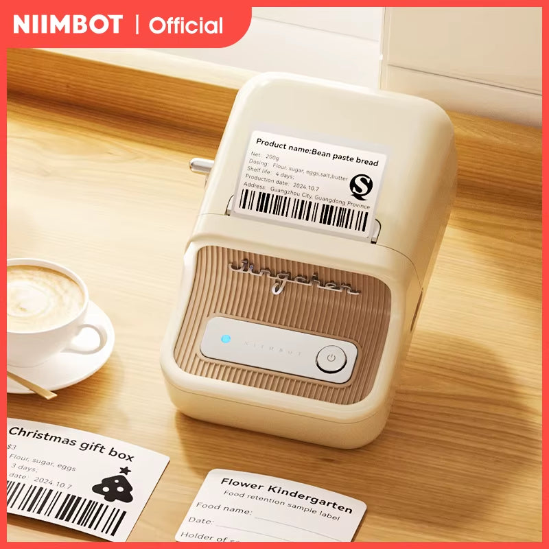 B21 Portable Thermal Printer - Wireless 1500mAh Bluetooth Sticker Maker for Clothing and Jewelry Labels