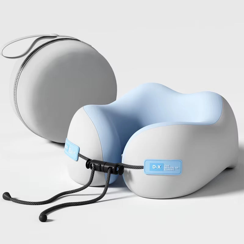 U-Shaped Memory Foam Neck Pillow for Travel and Sleep - Massage Support for Cervical Health and Comfort