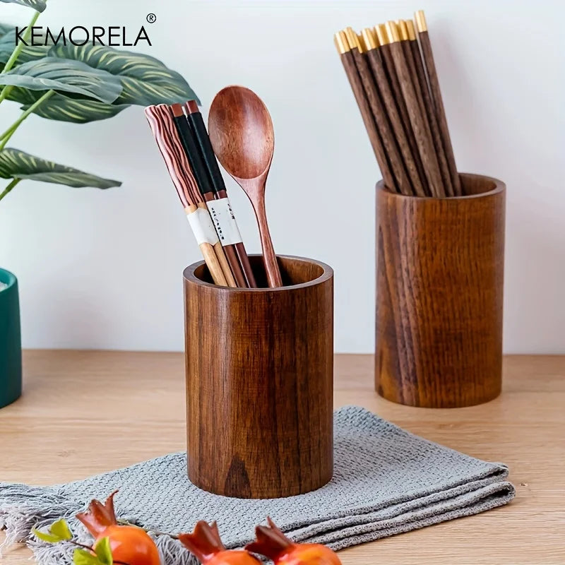 1PCS Kitchen Utensil Holder Chopstick Cage Wooden Kitchen Utensil Holder Chopsticks Storage Holders Kitchen Supplies