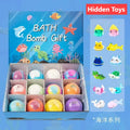 Dive into Fun with 12Pcs Ocean-Themed Bath Balls – Discover Hidden Toys and Enjoy Scented Relaxation!