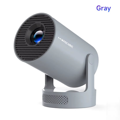 8K HY300 Pro Projector with Integrated 5W Speaker, 1280x720P Resolution, Android 14, 8000 Lumens Brightness, WiFi 6, Bluetooth 5.4, Portable Outdoor Design