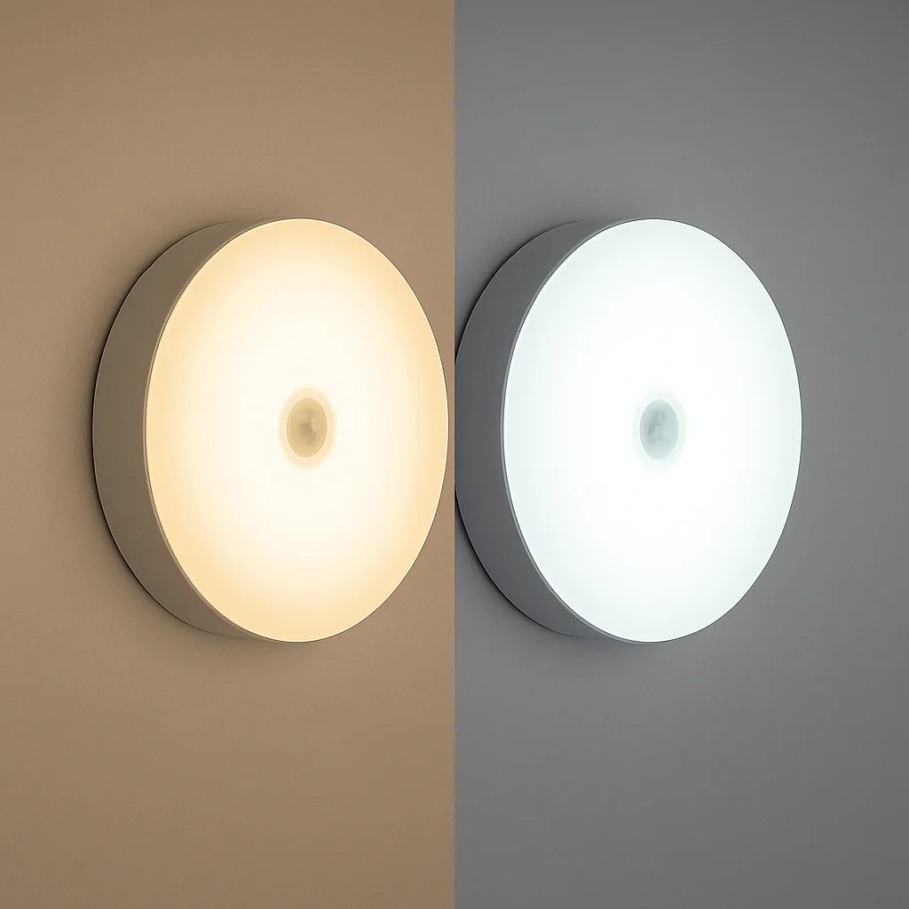 USB Rechargeable LED Night Light Motion Sensor Magnetic Wireless Lamp, Warm White No Flicker for Closet Bed Cabinet