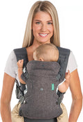 Flip Advanced 4-in-1 Ergonomic Baby Carrier - Versatile Convertible Front & Back Carrier for Newborns to Toddlers (3.6-14.5 kg) in Stylish Grey